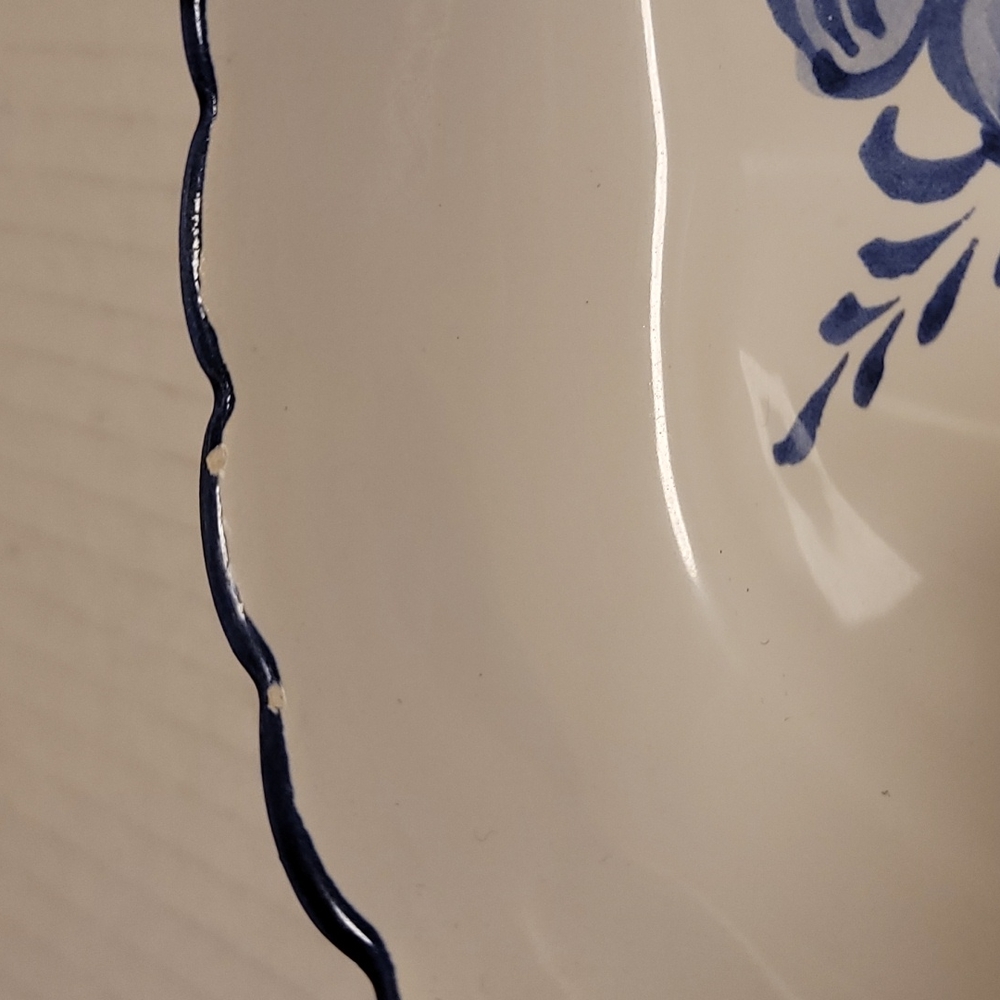 Vintage Trinket / Soap Blue Floral Dish - Picture 15 of 16